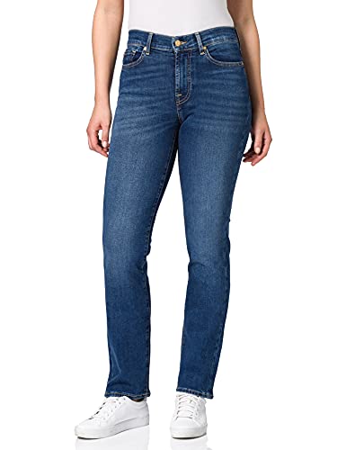 7 For All Mankind Damen The Straight Mid Blue Jeans, Mid Blue, 24W 30L EU von 7 For All Mankind