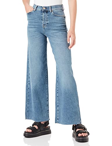 7 For All Mankind Damen Zoey Luxe Vintage With Raw Cut Jeans, Light Blue, 23W / 23L EU von 7 For All Mankind