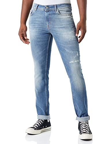 7 For All Mankind Herren Paxtyn Jeans, Mid Blue, 32W / 32L EU von 7 For All Mankind