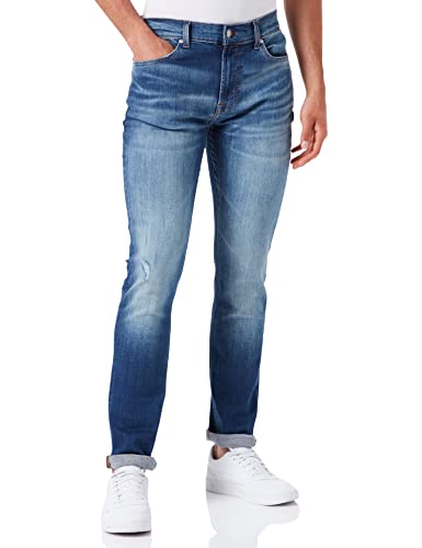 7 For All Mankind Herren Paxtyn Stretch Tek Jeans, Mid Blue, 32W / 32L EU von 7 For All Mankind