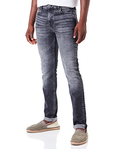 7 For All Mankind Herren Paxtyn Stretch Tek Jeans, Schwarz, 33W / 33L EU von 7 For All Mankind