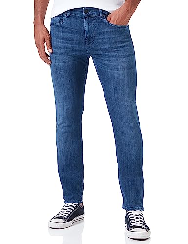 7 For All Mankind Herren Slimmy Tapered Fit Jeans, Blau (Mid Blue 0bd), 28W / 32L von 7 For All Mankind