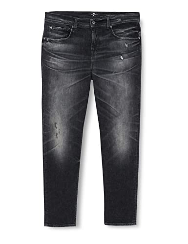 7 For All Mankind Herren Slimmy Tapered Jeans, Schwarz, 32W / 32L EU von 7 For All Mankind