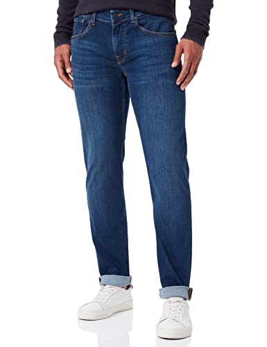 7 For All Mankind Herren Slimmy Tapered Luxe Performance Plus Color Jeans, Mid Blue, 32W / 32L EU von 7 For All Mankind