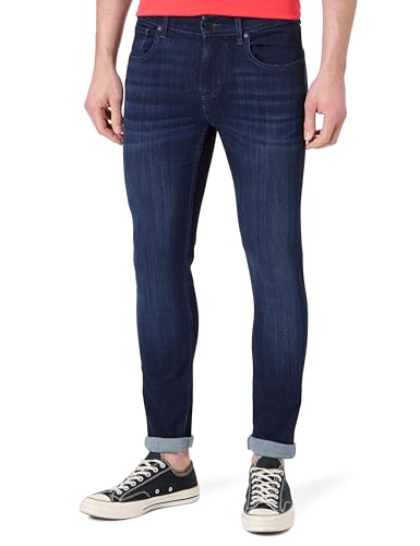 7 For All Mankind Herren Slimmy Tapered Luxe Performance Plus Deep Blue Jeans, Dark Blue, 32W EU von 7 For All Mankind