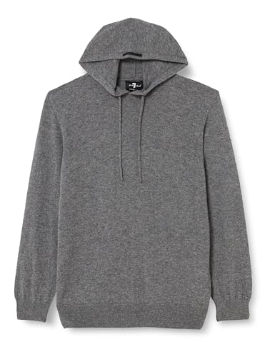 7 For All Mankind Hoodie Cashmere w/Stitch Detail Heather Grey von 7 For All Mankind