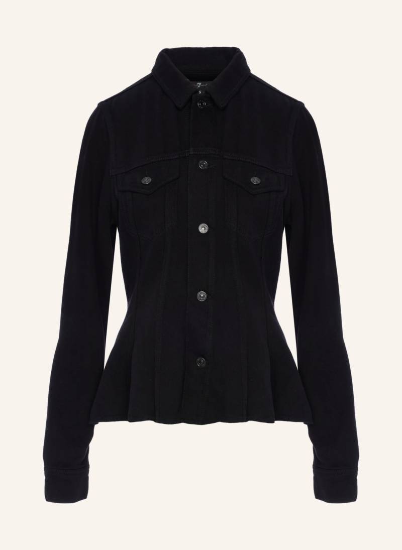 7 For All Mankind Jacket Flounce Trucker schwarz von 7 For All Mankind