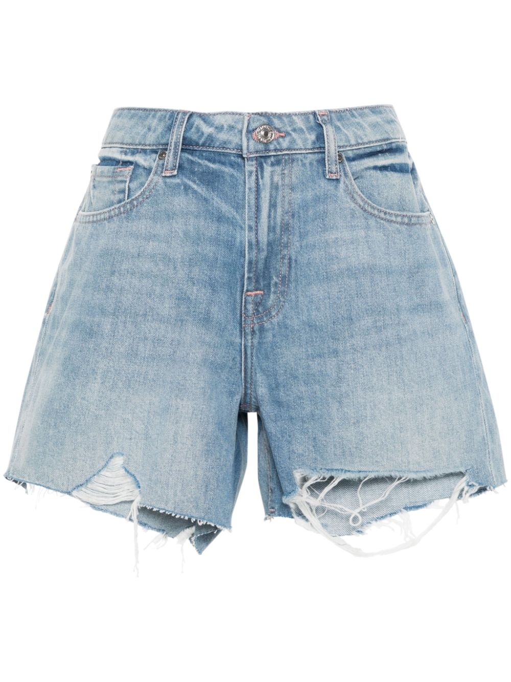 7 For All Mankind Jeans-Shorts im Distressed-Look - Blau von 7 For All Mankind