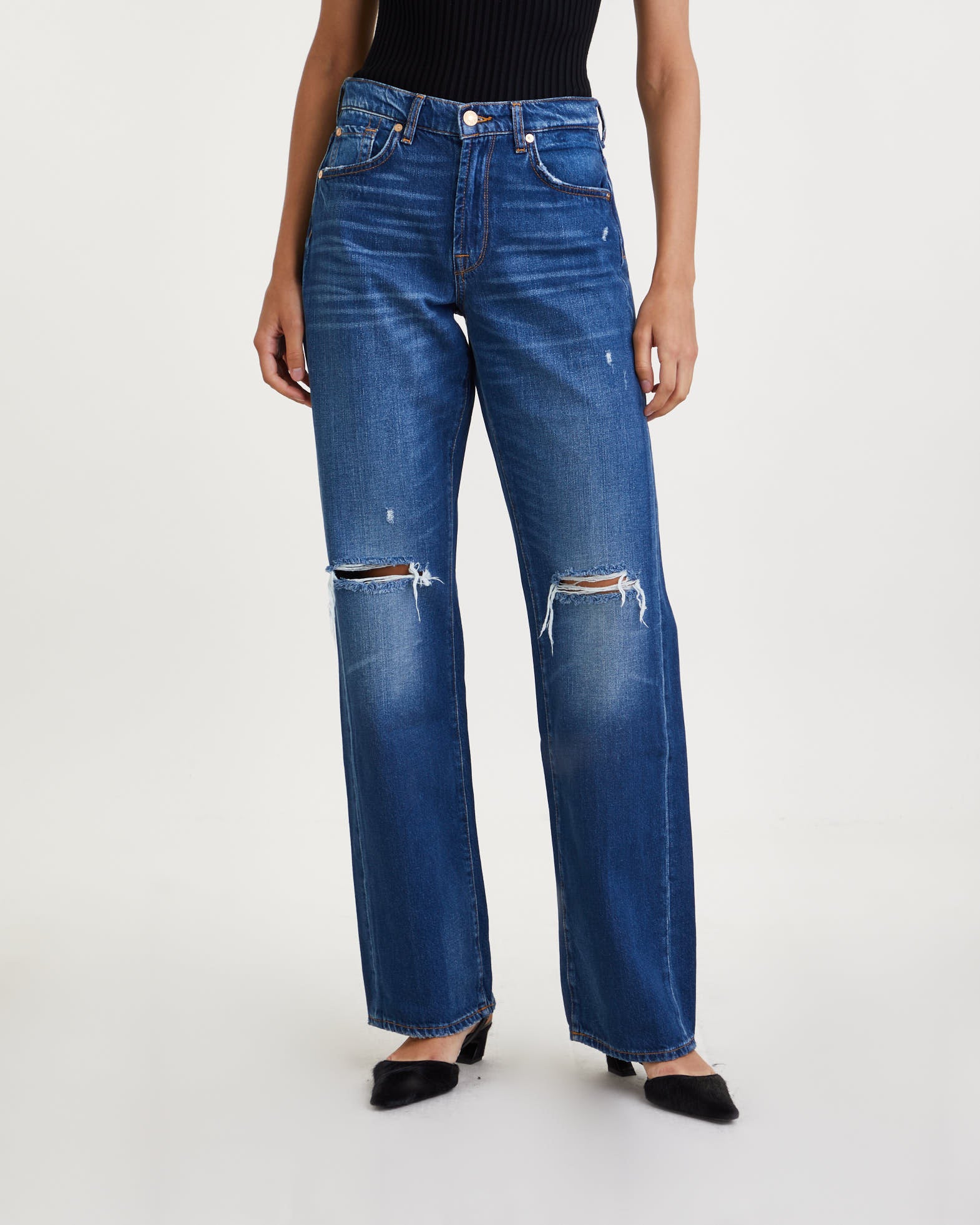 7 For All Mankind Jeans Tess Trousers Slate Mörkblå 7 For All Mankind Jeans Tess Trousers Slate Mörkblå von 7 For All Mankind