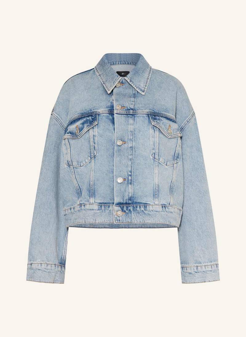 7 For All Mankind Jeansjacke Oli Cropped Trucker blau von 7 For All Mankind