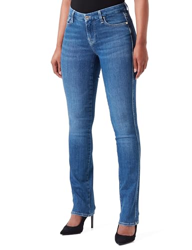 7 For All Mankind Damen Kimmie Straight Sliillsat Jeans, Mid Blue, 31 EU von 7 For All Mankind