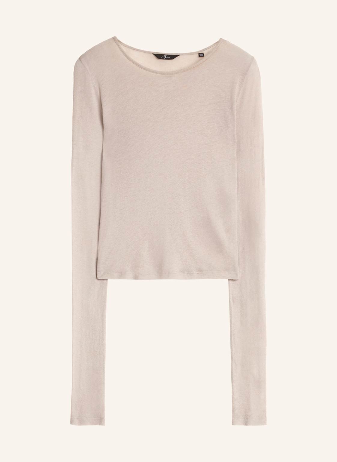 7 For All Mankind L/S Crew T-Shirt grau von 7 For All Mankind