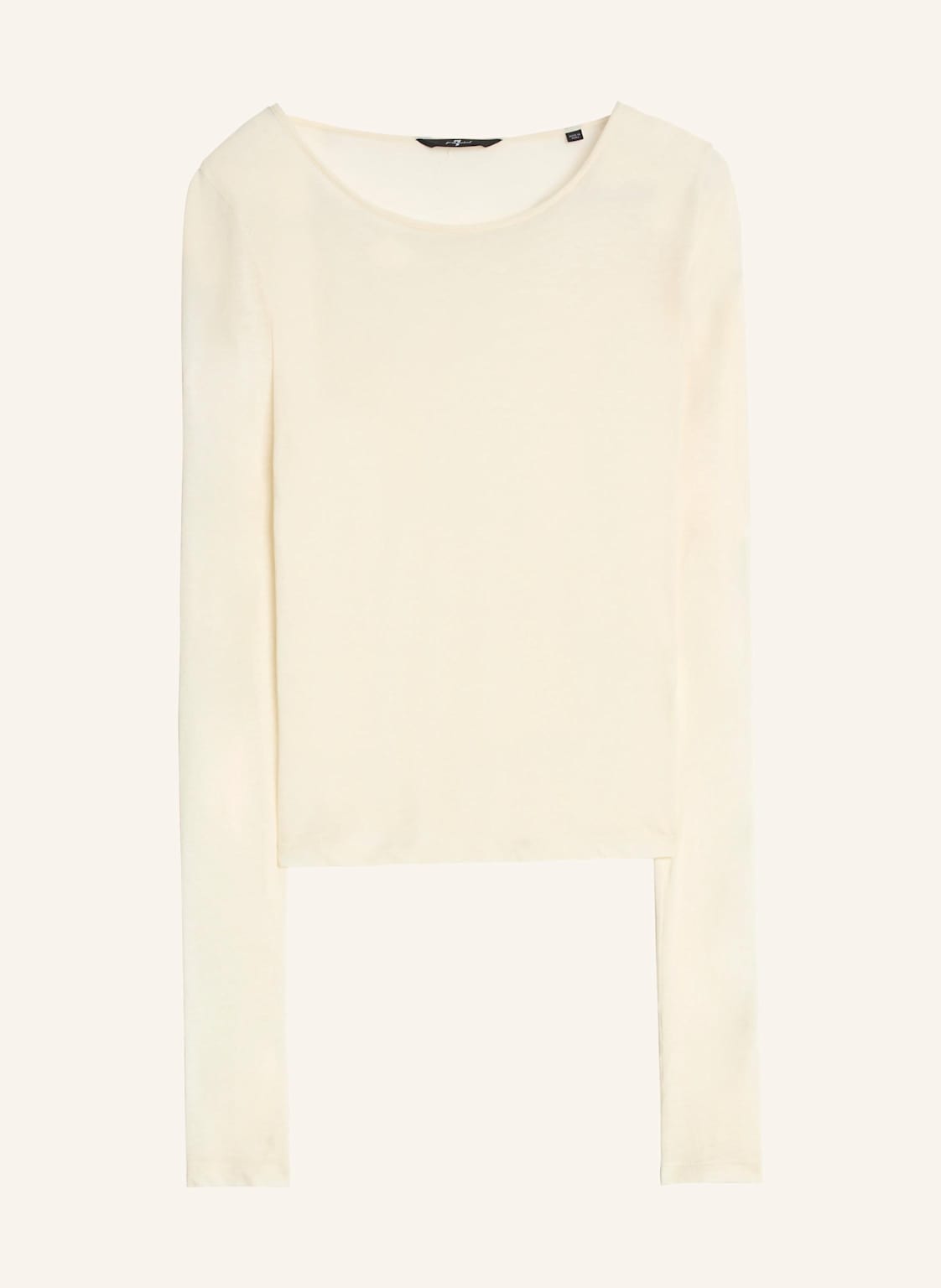 7 For All Mankind L/S Crew T-Shirt weiss von 7 For All Mankind