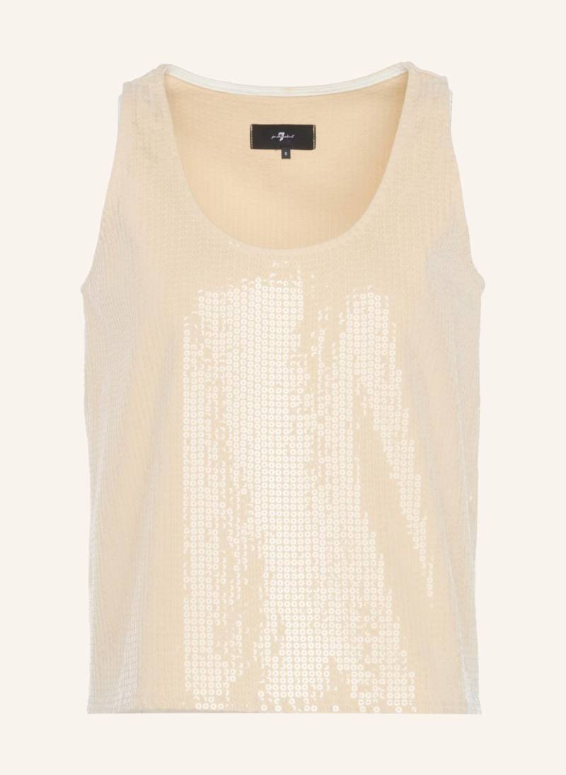 7 For All Mankind Long Tank weiss von 7 For All Mankind