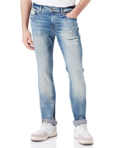 7 For All Mankind Men's Paxtyn Stretch Tek Chopper Jeans, Light Blue, Regular von 7 For All Mankind