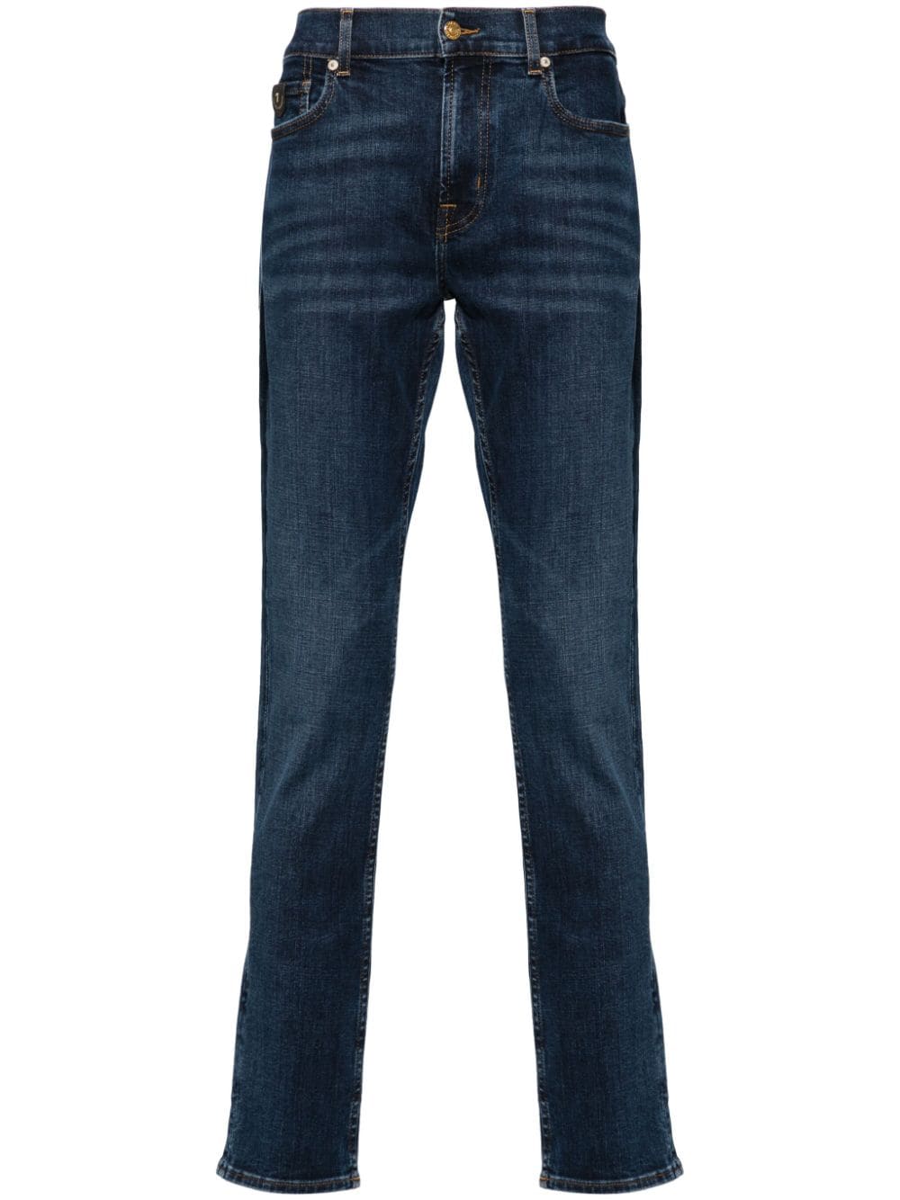 7 For All Mankind Halbhohe Paxtyn Skinny-Jeans - Blau von 7 For All Mankind