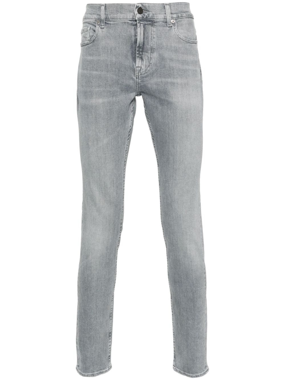 7 For All Mankind Halbhohe Paxtyn Skinny-Jeans - Grau von 7 For All Mankind