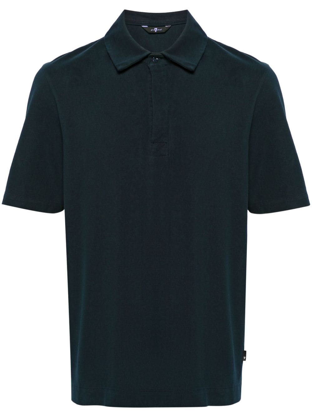 7 For All Mankind Poloshirt mit Knopfdetail - Blau von 7 For All Mankind