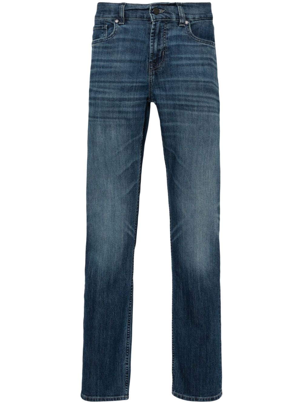 7 For All Mankind Halbhohe Slimmy Flash Jeans - Blau von 7 For All Mankind