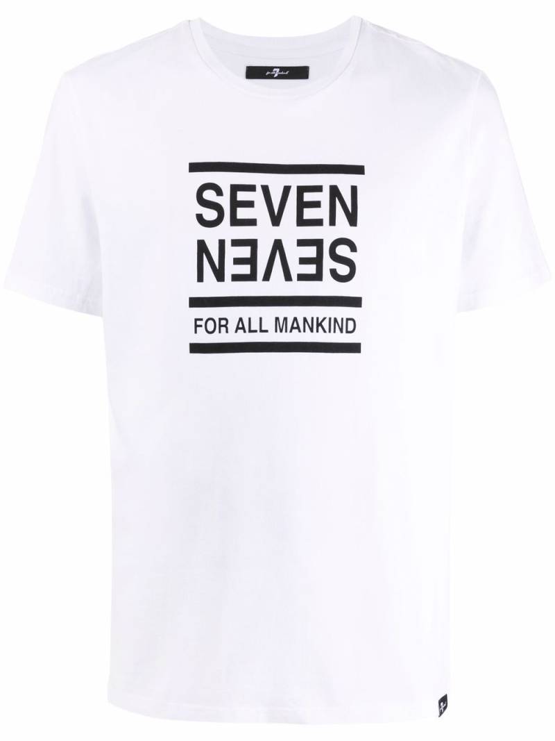 7 For All Mankind T-Shirt mit Logo-Print - Weiß von 7 For All Mankind