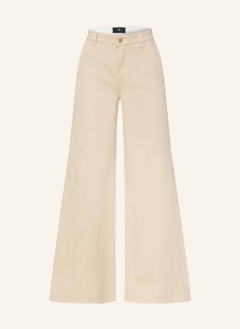 7 For All Mankind Wide Leg Jeans Willow weiss von 7 For All Mankind