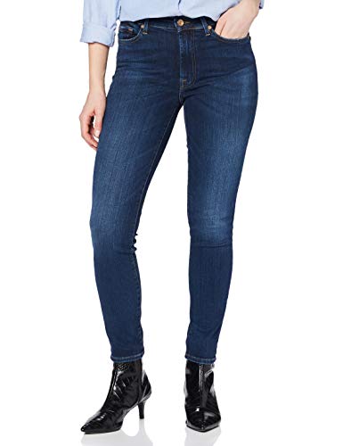 7 For All Mankind Women's HW Skinny Crop Jeans, Mid Blue, 28 von 7 For All Mankind
