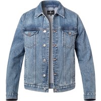 7 for all mankind Herren Jeansjacke blau Baumwoll-Stretch unifarben von 7 For All Mankind