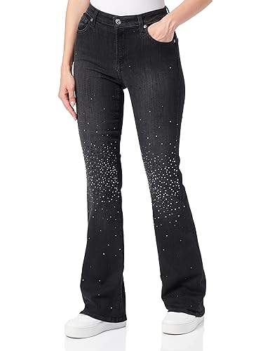 Bootcut TAILORLESS Black Iris with All Over Crystals von 7 For All Mankind