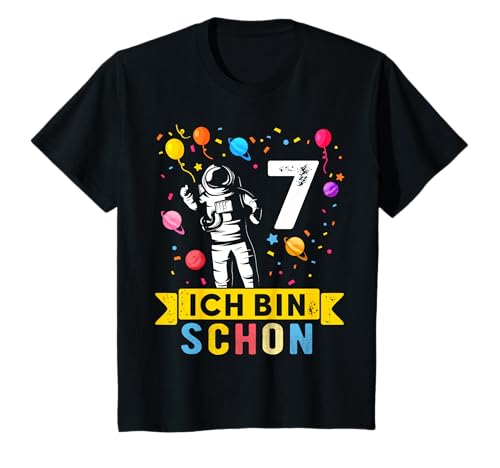 Geburtstag 7 Jahre Junge Astronaut Weltraum Jungen T-Shirt von 7 Jahre Geburtstag Junge Astronaut Shirt