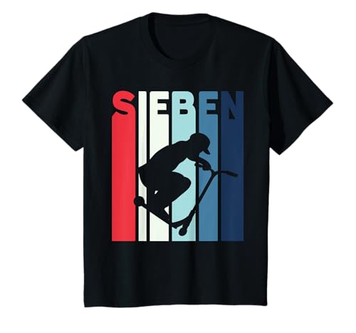 Sieben 7 Jahre Jungen Geburtstag mit Roller Stunt Scooter T-Shirt Sieben 7 Jahre Jungen Geburtstag mit Roller Stunt Scooter T-Shirt von 7 Jahre Junge Geburtstag Jungs