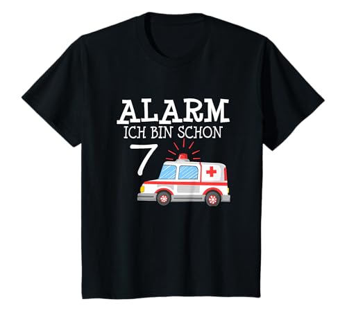 7 Geburtstag 7 Jahre Krankenwagen Geschenk Jungen Mädchen T-Shirt von 7 Jahre Rettungswagen 7 Geburtstag Geschenkidee