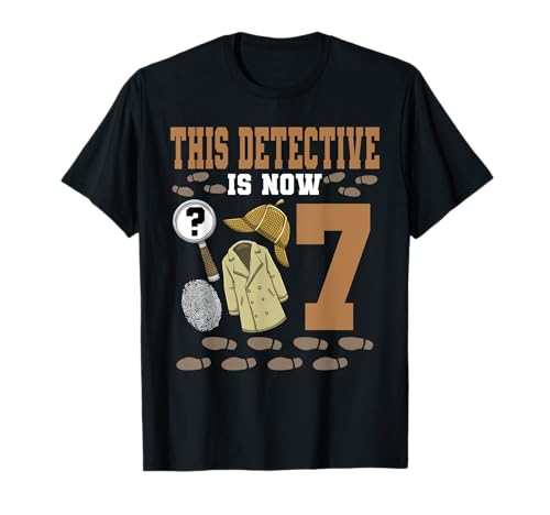 Detektiv Geburtstag Shirt 7. Geburtstag Kinder Junge Lupe T-Shirt von 7 Year Old Detective Birthday Party For Boys