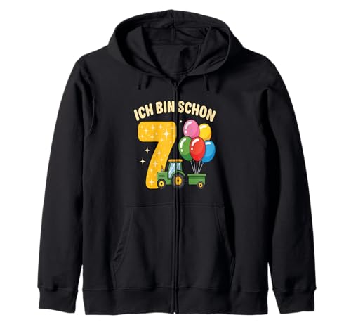 Kinder 7 Geburtstag Junge Traktor Outfit Ich Bin Schon 7 Kapuzenjacke Kinder 7 Geburtstag Junge Traktor Outfit Ich Bin Schon 7 Kapuzenjacke von 7 Year Tractors Birthday