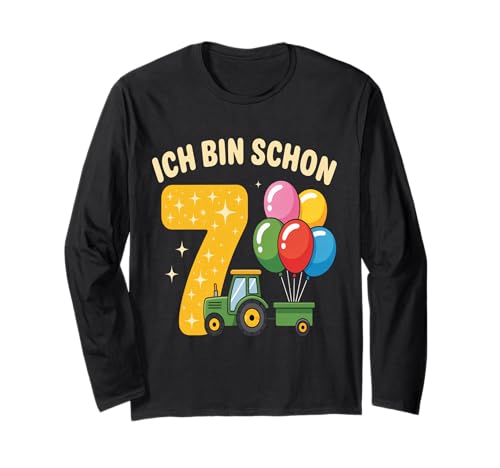 Kinder 7 Geburtstag Junge Traktor Outfit Ich Bin Schon 7 Langarmshirt Kinder 7 Geburtstag Junge Traktor Outfit Ich Bin Schon 7 Langarmshirt von 7 Year Tractors Birthday