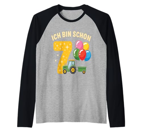 Kinder 7 Geburtstag Junge Traktor Outfit Ich Bin Schon 7 Raglan Kinder 7 Geburtstag Junge Traktor Outfit Ich Bin Schon 7 Raglan von 7 Year Tractors Birthday