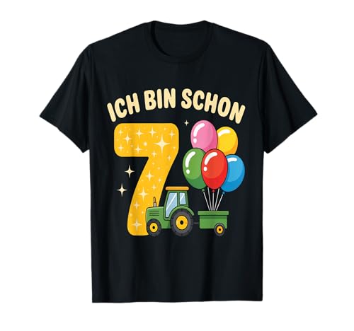 Kinder 7 Geburtstag Junge Traktor Outfit Ich Bin Schon 7 T-Shirt Kinder 7 Geburtstag Junge Traktor Outfit Ich Bin Schon 7 T-Shirt von 7 Year Tractors Birthday