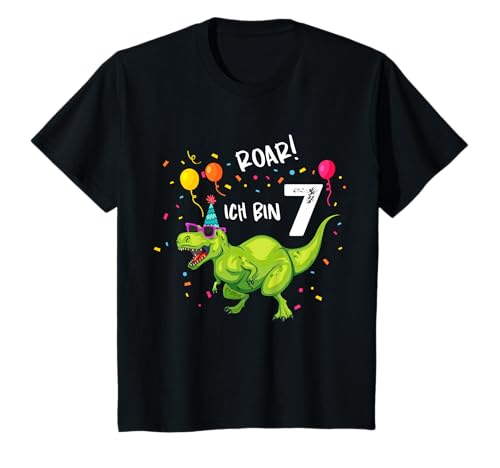 Geburtstag Junge 7 Dinosaurier Jungen Mädchen Dino T-Shirt von 7 jahre Geburtstag Dinosaurier Shirt