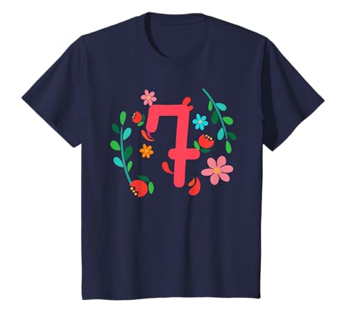 Blumen Geburtstagsshirt 7 Jahre Mädchen 7. Geburtstag T-Shirt Blumen Geburtstagsshirt 7 Jahre Mädchen 7. Geburtstag T-Shirt von 7. Geburtstag Blumen Mädchen Geschenk-Ideen