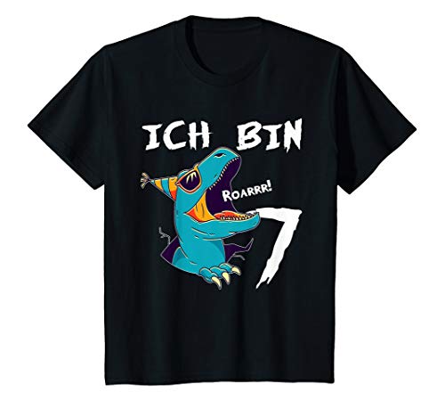 Kinder Geburtstag 7 Jahre Junge Dinosaurier Dino Ich bin 7 Geschenk T-Shirt von 7. Geburtstag Dinosaurier Dinos Geschenkideen