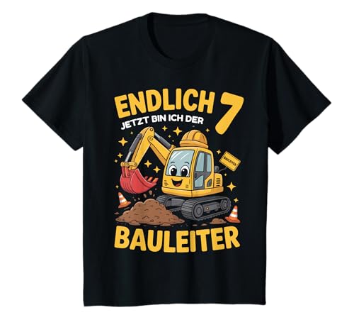 Kinder 7. Geburtstag Junge Geschenk Bagger Bauarbeiter 7 Jahr Deko T-Shirt Kinder 7. Geburtstag Junge Geschenk Bagger Bauarbeiter 7 Jahr Deko T-Shirt von 7. Geburtstag Geschenk Junge Geschenkidee