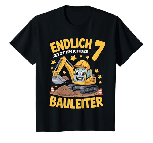 Kinder 7. Geburtstag Junge Geschenk Bagger Bauarbeiter 7 Jahr Deko T-Shirt Kinder 7. Geburtstag Junge Geschenk Bagger Bauarbeiter 7 Jahr Deko T-Shirt von 7. Geburtstag Geschenk Junge Geschenkidee