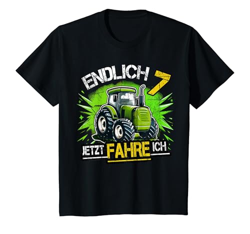 Kinder Endlich 7 7. Geburtstag Traktor Trekker Junge Sieben Siebter T-Shirt Kinder Endlich 7 7. Geburtstag Traktor Trekker Junge Sieben Siebter T-Shirt von 7. Geburtstag Geschenke & Geburtstagsshirt