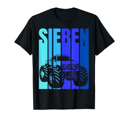 7. Geburtstag Jungs Monster Truck - Siebter Geburtstag T-Shirt von 7. Geburtstag Jungs Deko Monster Truck