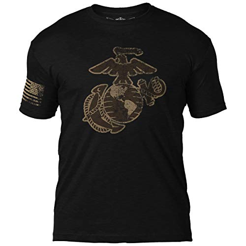 7.62 Design Herren T-Shirt USMC Eagle Globe & Anchor - Schwarz - Groß von 7.62 Design