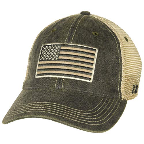 7.62 Design Patriotischer Vintage-Trucker-Mütze. - Schwarz - Einheitsgröße von 7.62 Design
