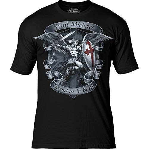 7.62 Design Saint Michael Defend Us Herren T-Shirt - Schwarz - XX-Large von 7.62 Design