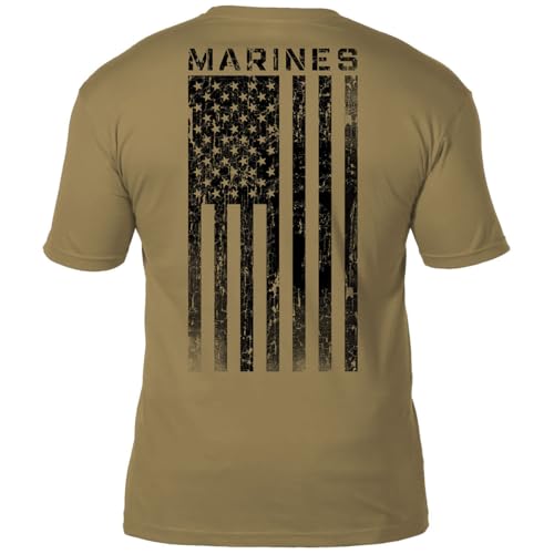 7.62 Design US Marine Corps Tactical Flag USMC T-Shirt, Coyote, Mittel von 7.62 Design