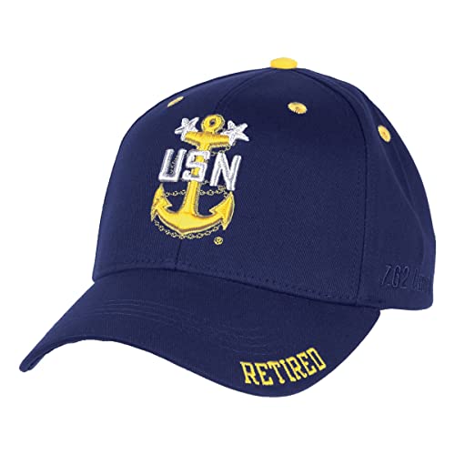 7.62 Design United States Navy Vintage Trucker Hat, 7.62 Design US Navy Retired Master Chief Baseball Hat Navy, Einheitsgr��e von 7.62 Design