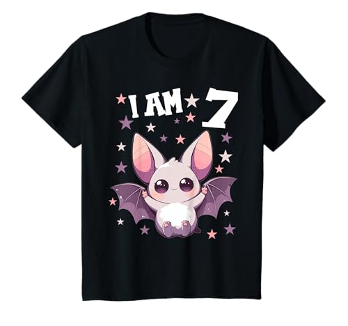 Kinder 7 Jahre alt Fledermäuse Fledermaus 7. Geburtstag T-Shirt von 7.Geburtstag Fledermäuse Fledermaus Shop