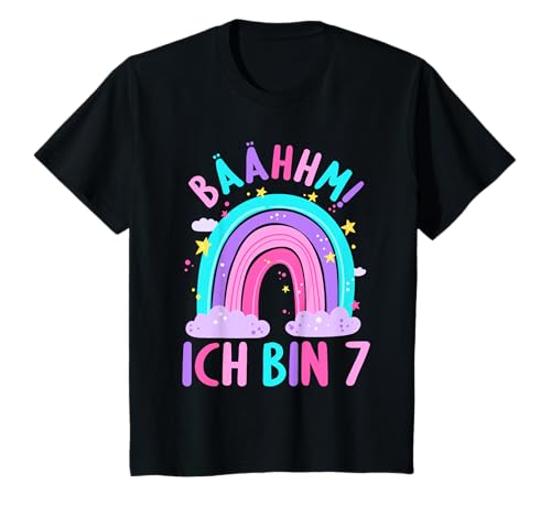 7 Jahre alt Junge Mädchen Rainbow Regenbogen 7. Geburtstag T-Shirt von 7.Geburtstag Rainbow Junge Mädchen Regenbogen